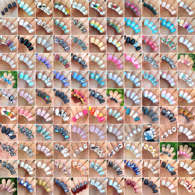 Nail art of 2014 collage